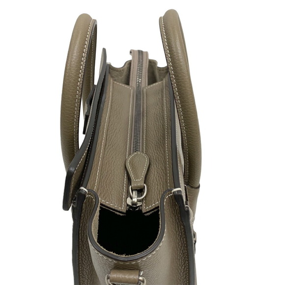 Celine Luggage Drummed Calfskin Shoulder Bag Suri Beige - Picture 5 of 9